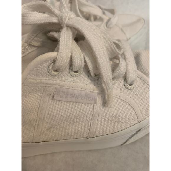 SuperGA Super Platform Canvas Sneakers White Women's Size 7 - Picture 2 of 10